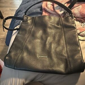 Michael Kors Black Pebbled Leather Shoulder Tote